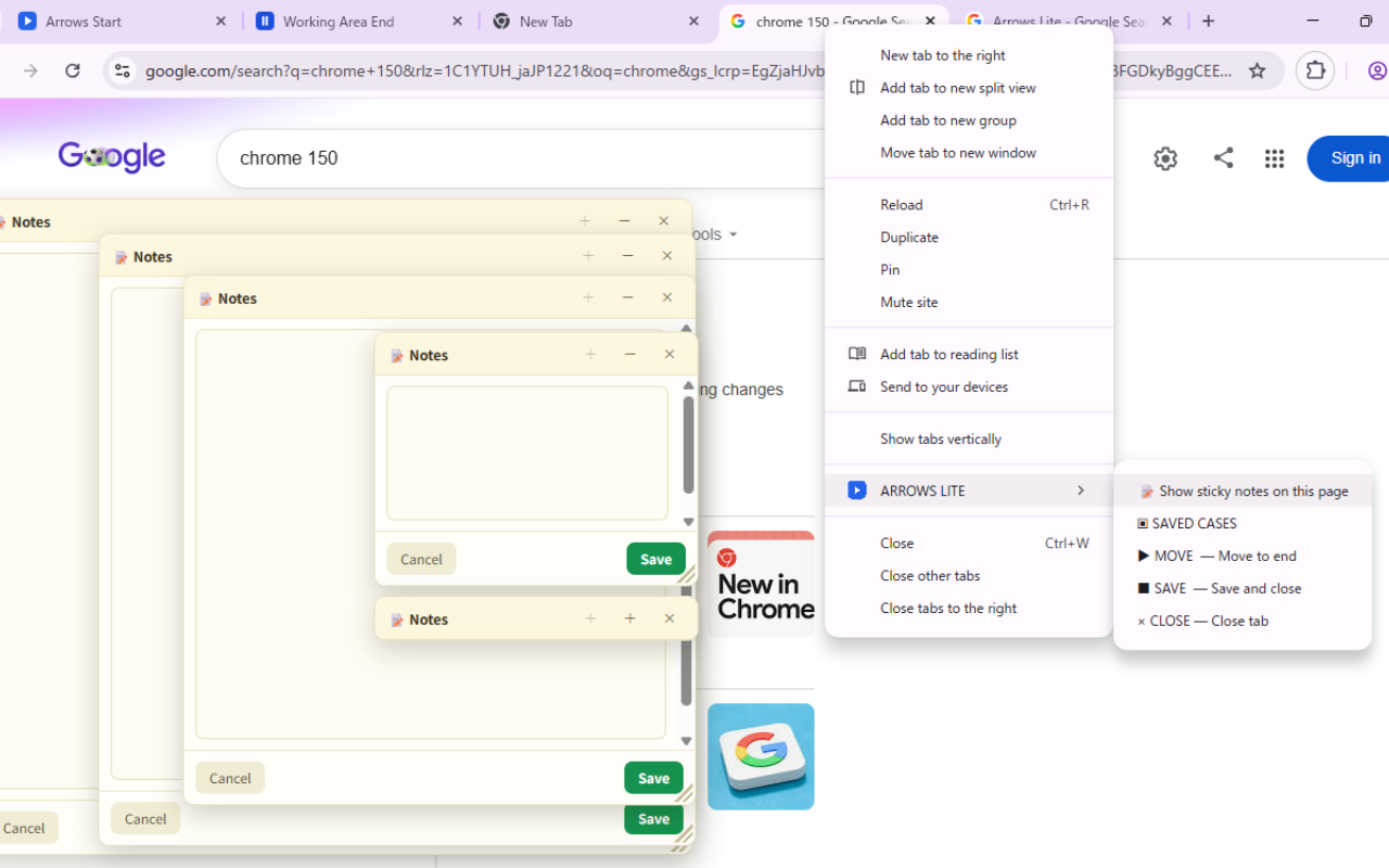 8. Sticky Notes — eine Notiz auf der Seite lassen